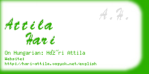 attila hari business card